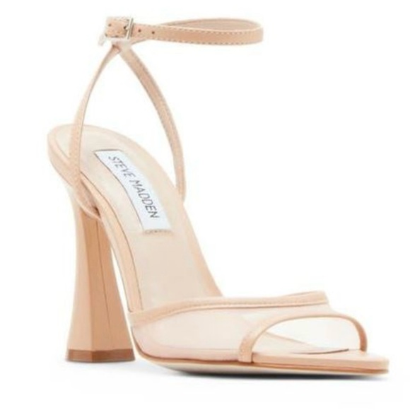 Steve Madden Women's Natural Beki Ankle Strap Pointed Toe Sandal NWOB Size 8.5 - Picture 1 of 11